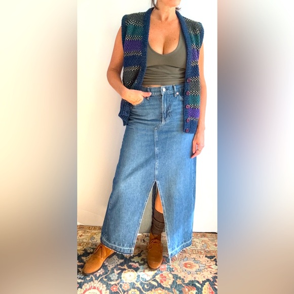 Vintage Sweater Vest by The Italian Mob Grandpa Sweater Unisex L 90’s Vintage - Picture 2 of 15